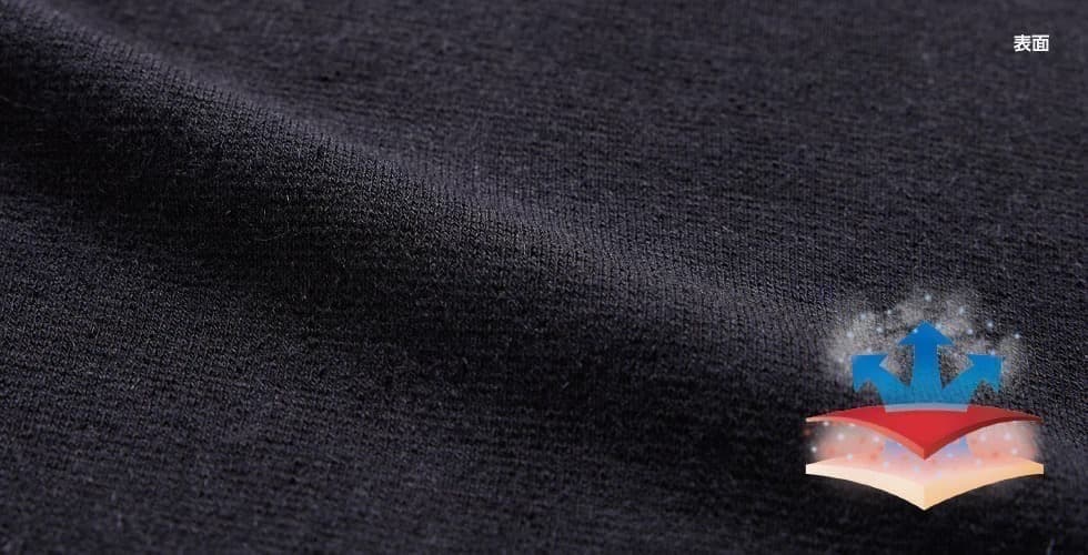 25モデル　ZEROFIT 速暖。HEATRUB モックネック XL ブラック