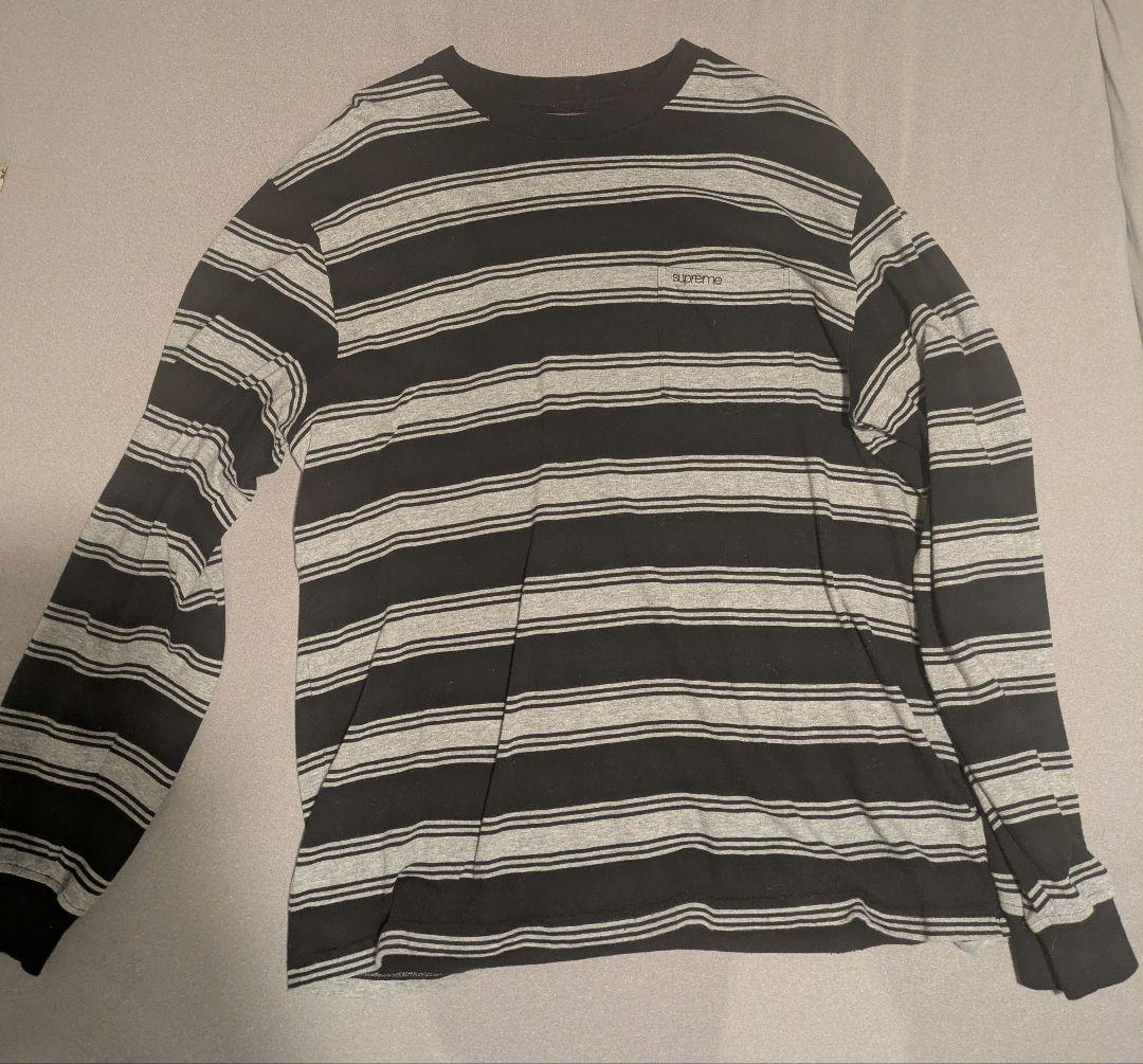 トップス supreme Stripe Pocket L/S Top size:M