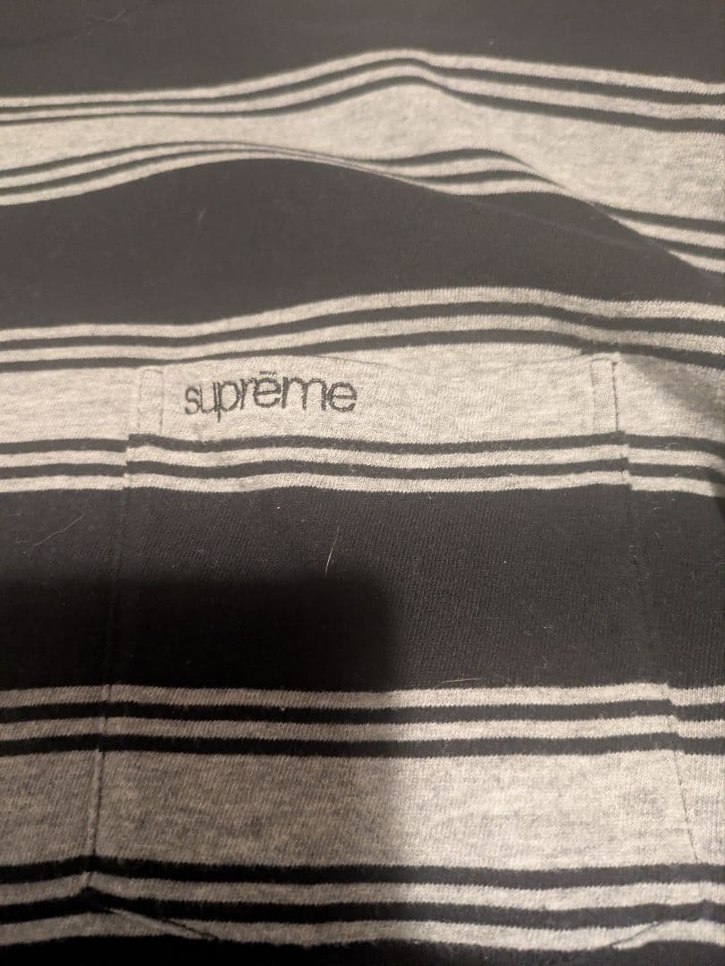 トップス supreme Stripe Pocket L/S Top size:M