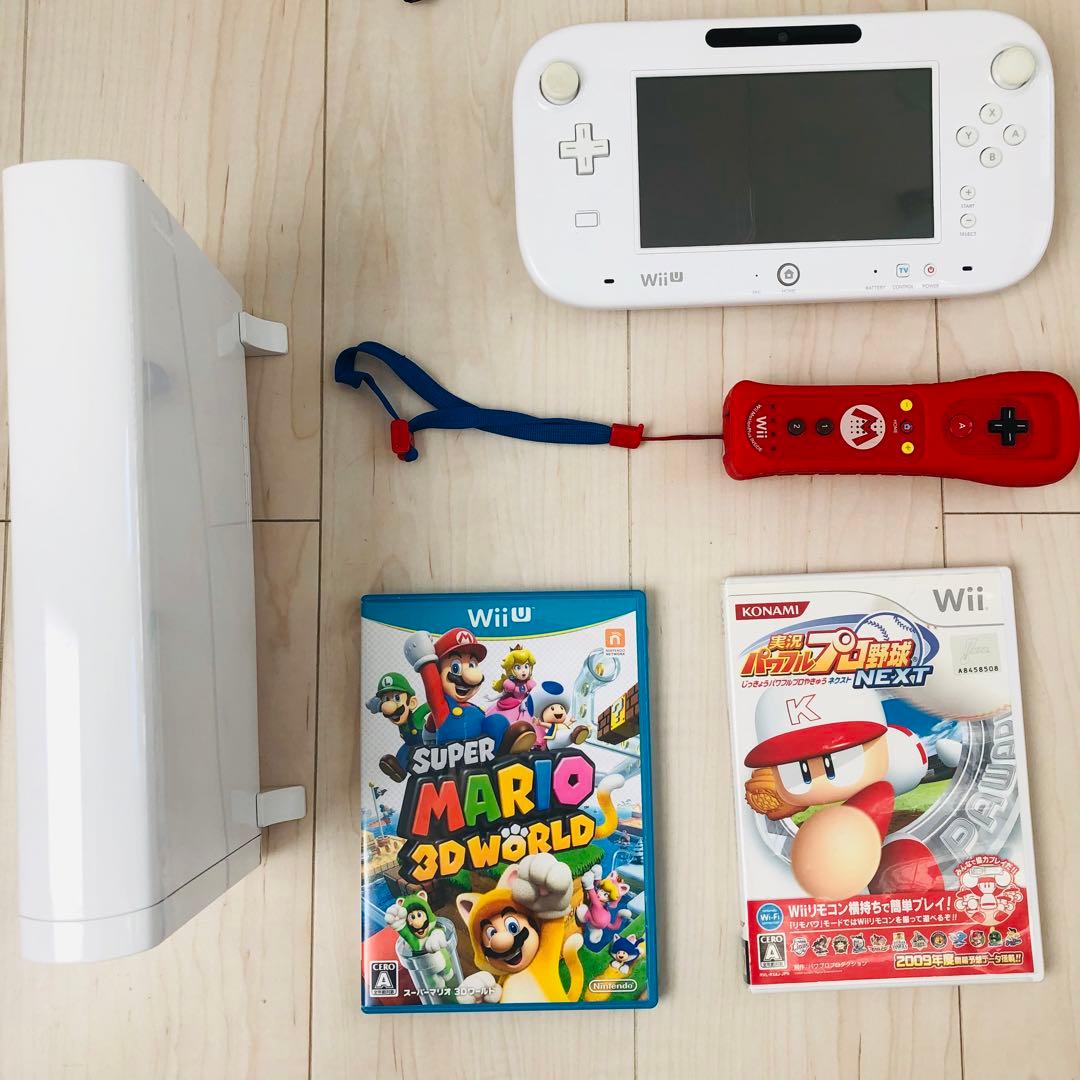 WiiU　本体　コントローラー　フルセット　ゲーム3点付