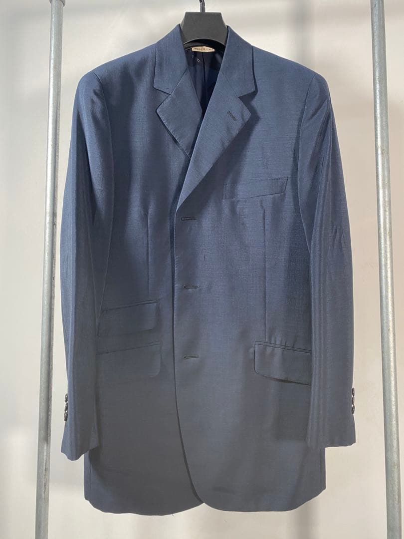 HERMES Archive スーツ　モヘヤ　ネイビー 48