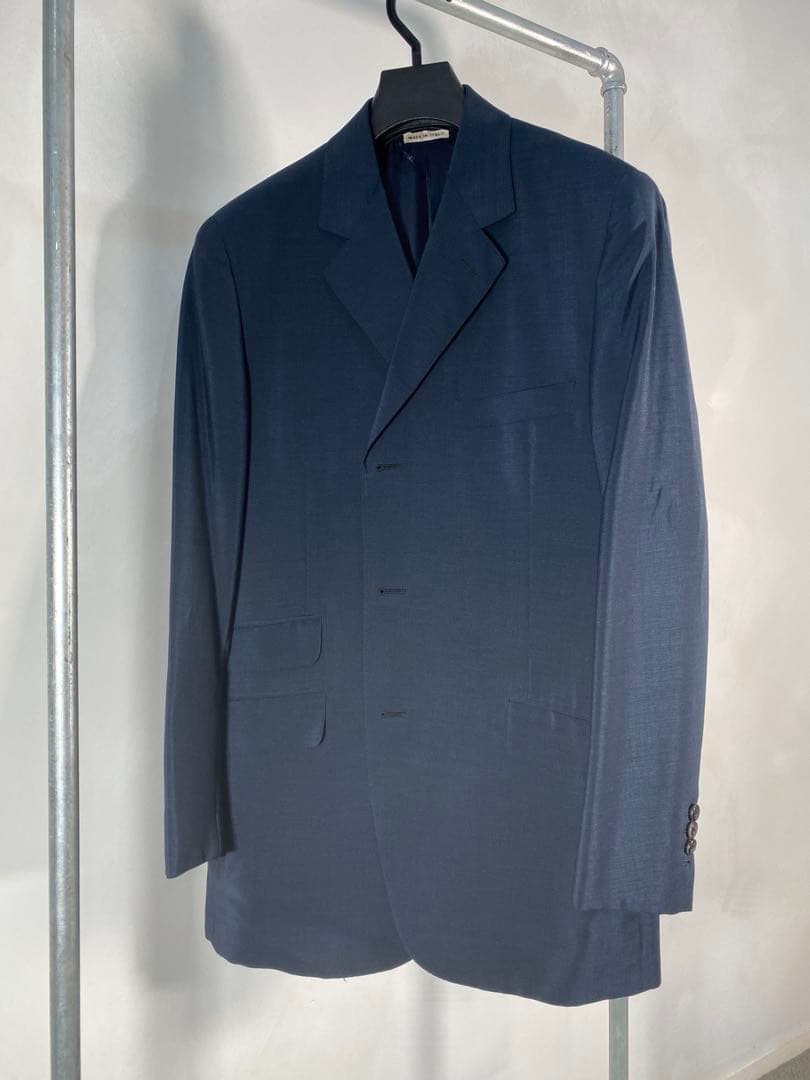 HERMES Archive スーツ　モヘヤ　ネイビー 48