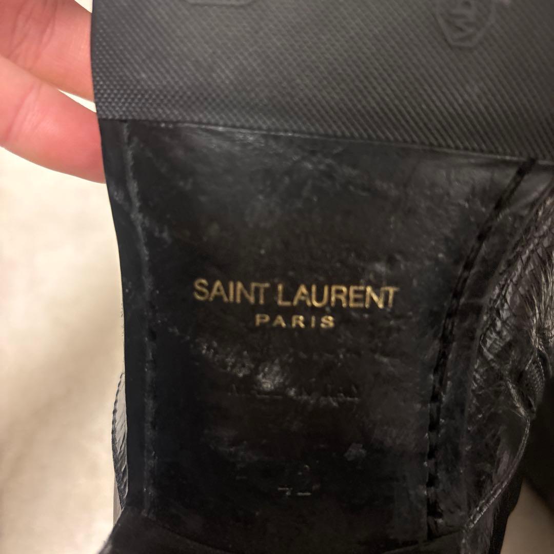 靴 saint laurent paris french lether boots