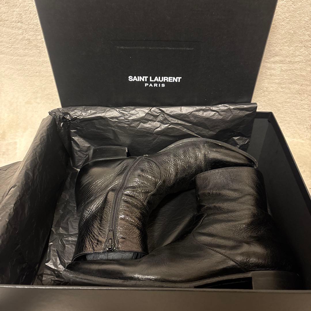 靴 saint laurent paris french lether boots