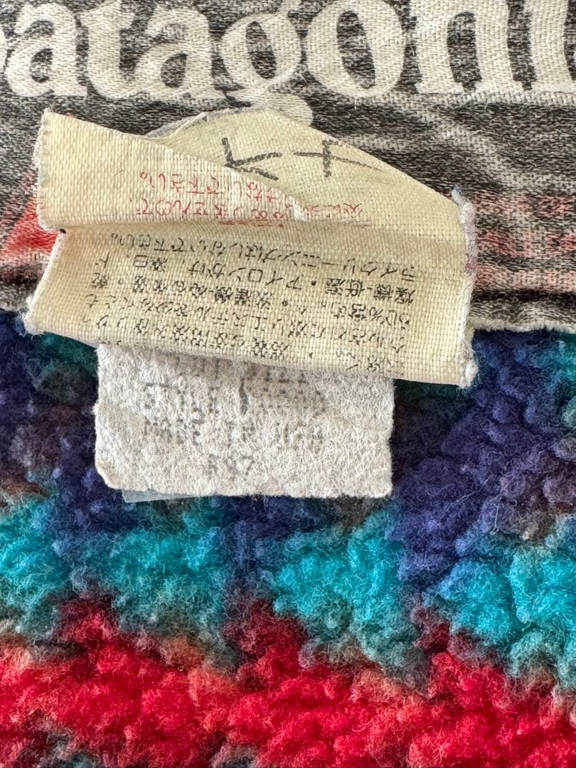 USA製　Patagoniaフリースブランケット.プリント/パタゴニアビンテージ