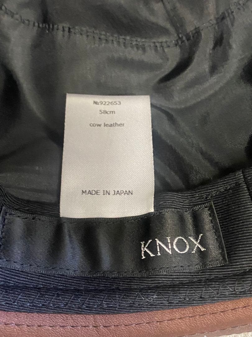 最終価格！KNOX ブラウン レザー バケットハット