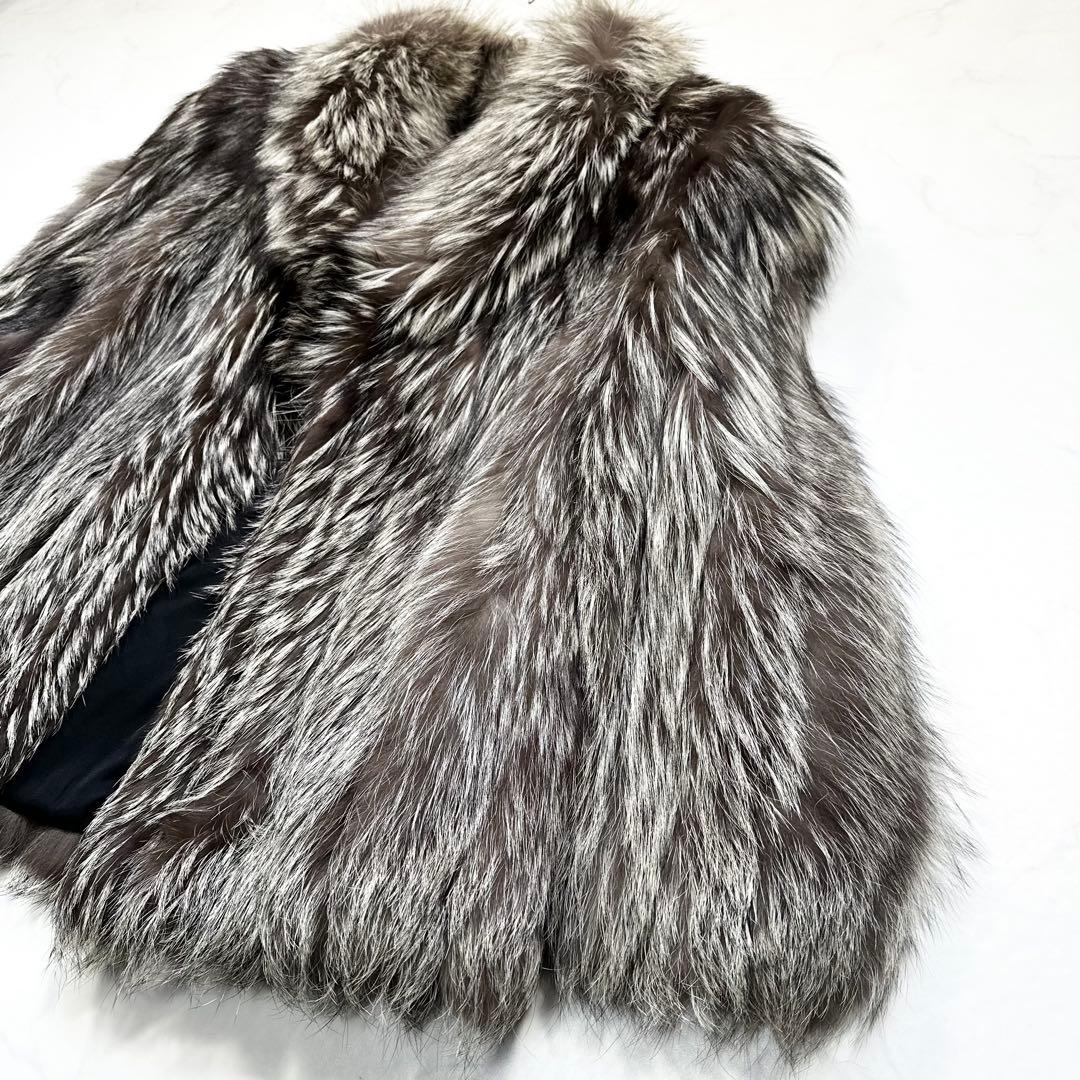 未使用級✨SAGA FOX シルバーフォックス 金サガ 毛皮コート 11号 L位