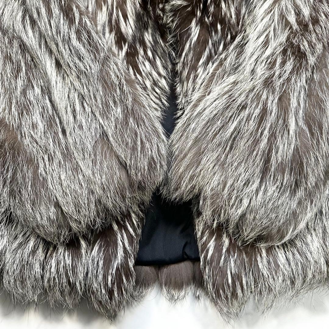 未使用級✨SAGA FOX シルバーフォックス 金サガ 毛皮コート 11号 L位