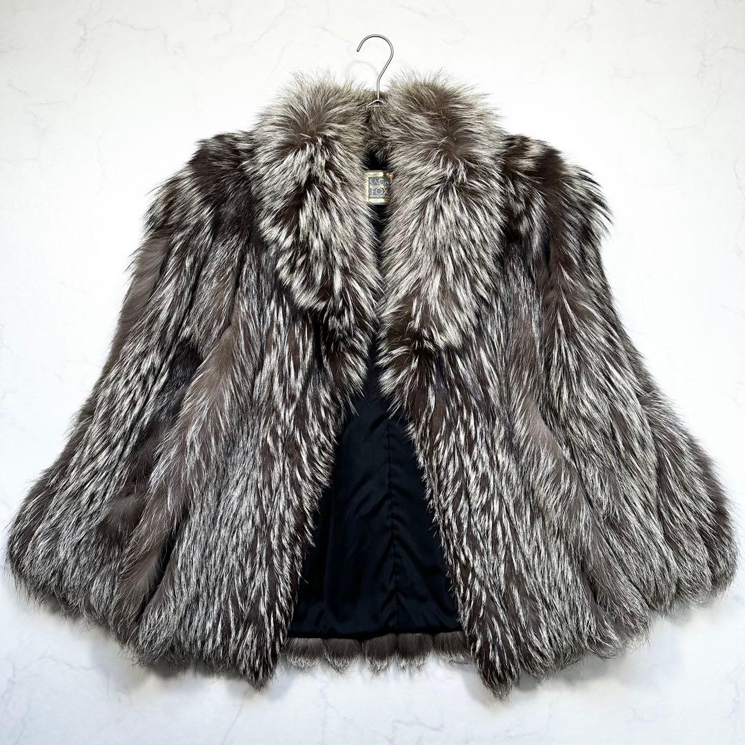 未使用級✨SAGA FOX シルバーフォックス 金サガ 毛皮コート 11号 L位