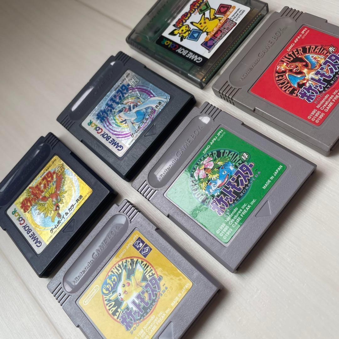 ゲームボーイGBポケモンPokémonカメラ赤黄緑金銀ポケモンパネポン6本セット