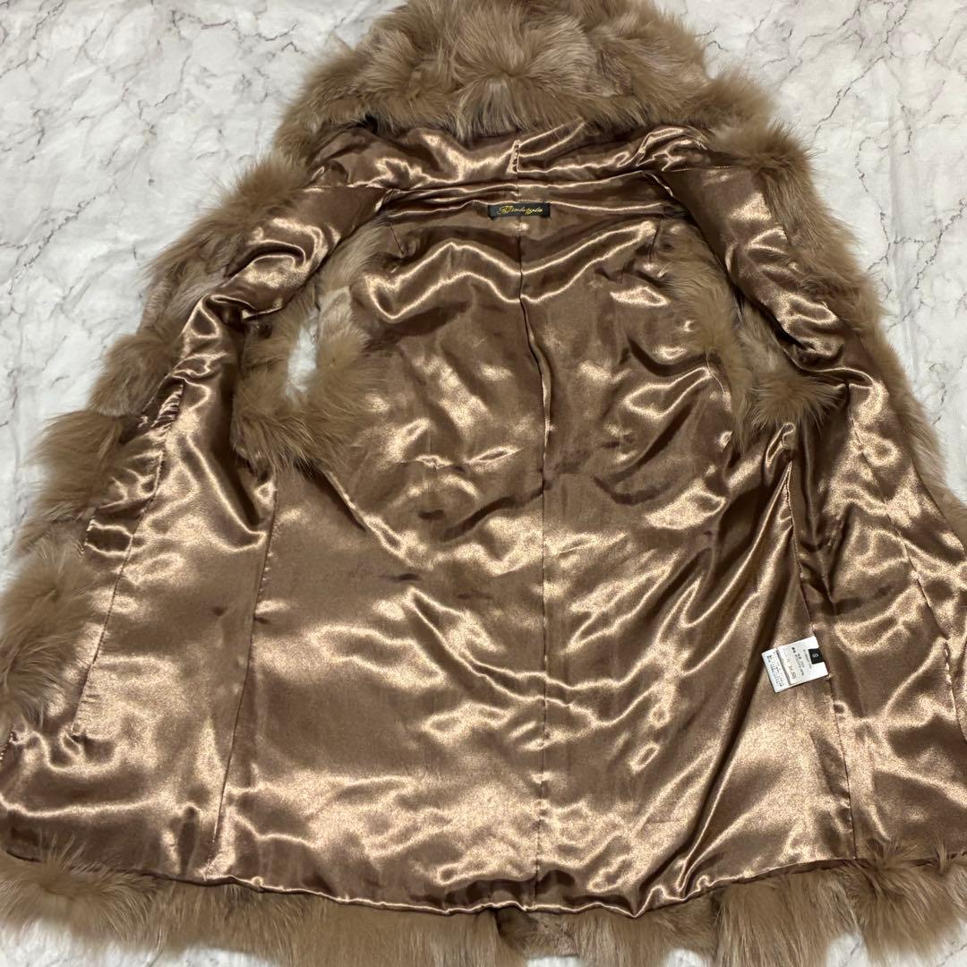 フォックスファー 毛皮 リアルファー ボリューム フード ジレ ベスト