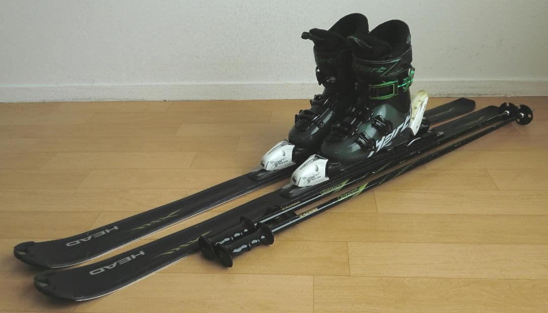 ■■送料無料■HEAD＋Hart■スキーフルセット■板142靴25■メンテ付■■