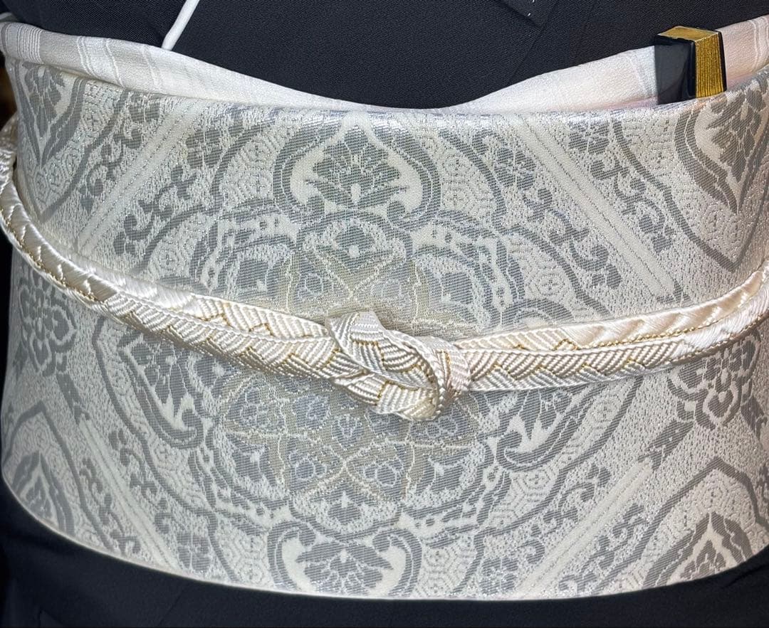 正絹豪華黒留袖6点フルセット 留袖　袋帯　帯締め帯揚げ　長襦袢　末広