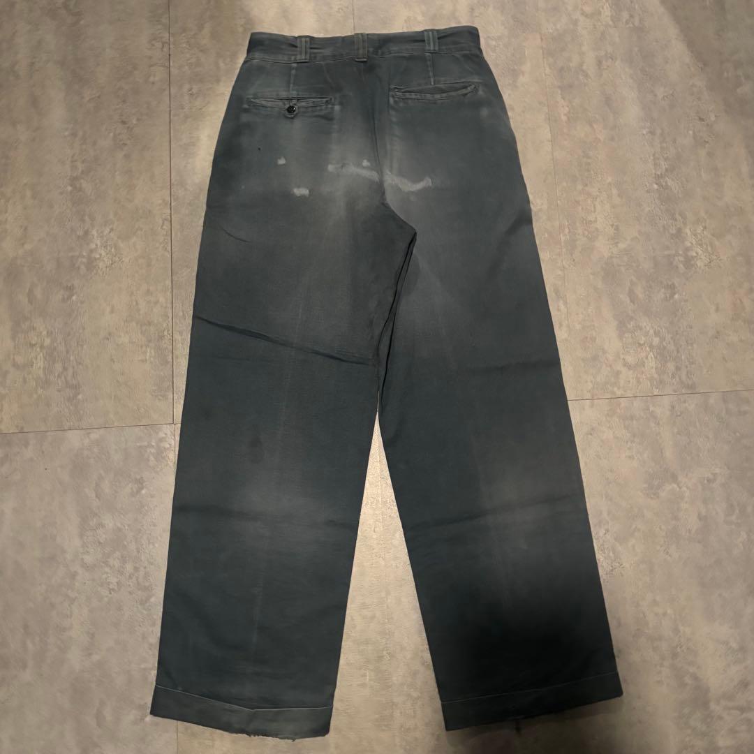 50s vintage ワークパンツ サンフェード ボロ 襤褸 コットン