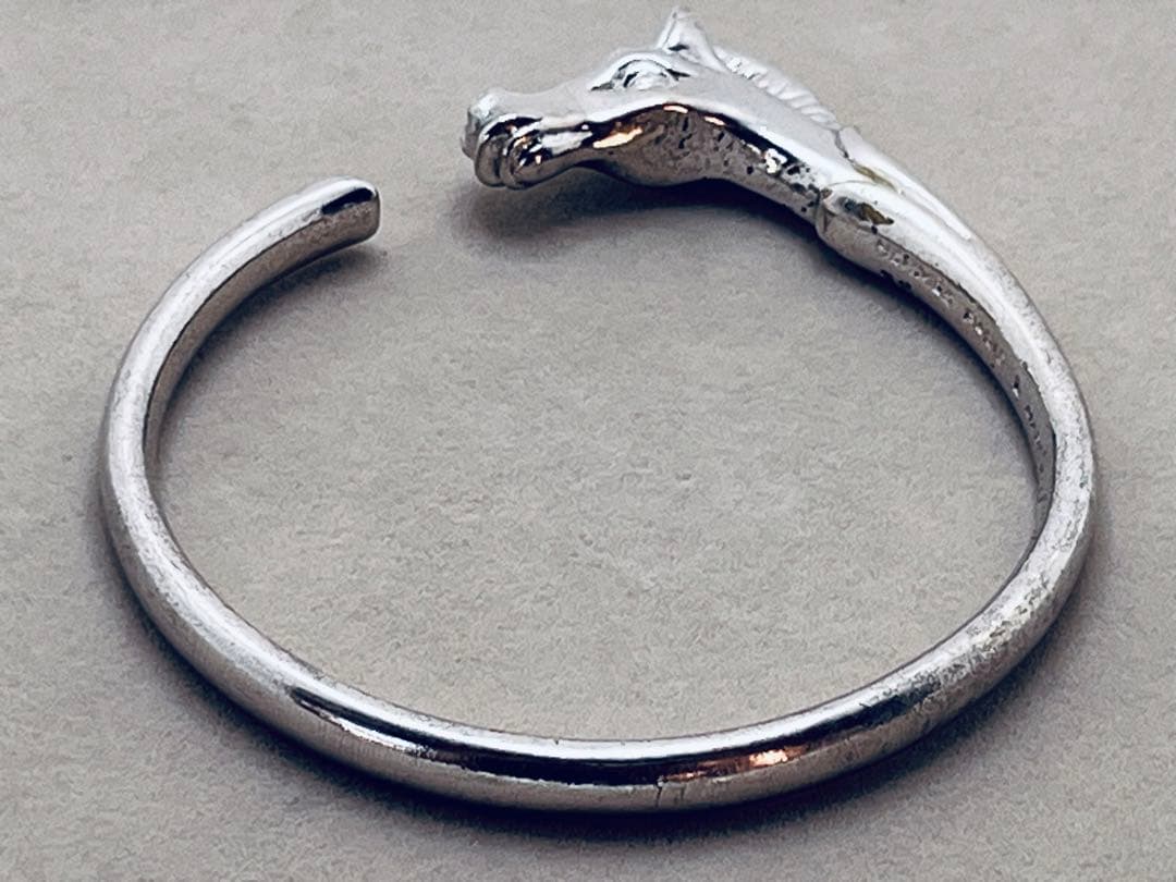c164 ヴィンテージ　希少　HERMES エルメス　シュバルホース　バングル
