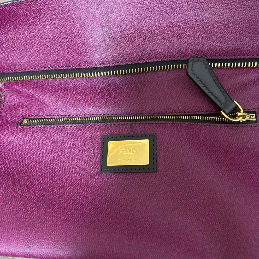 FENDIレディースズッカ柄PVCトートショルダーバック