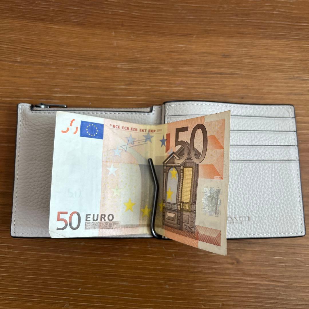 コーチ COACH マネークリップ（ホワイト）