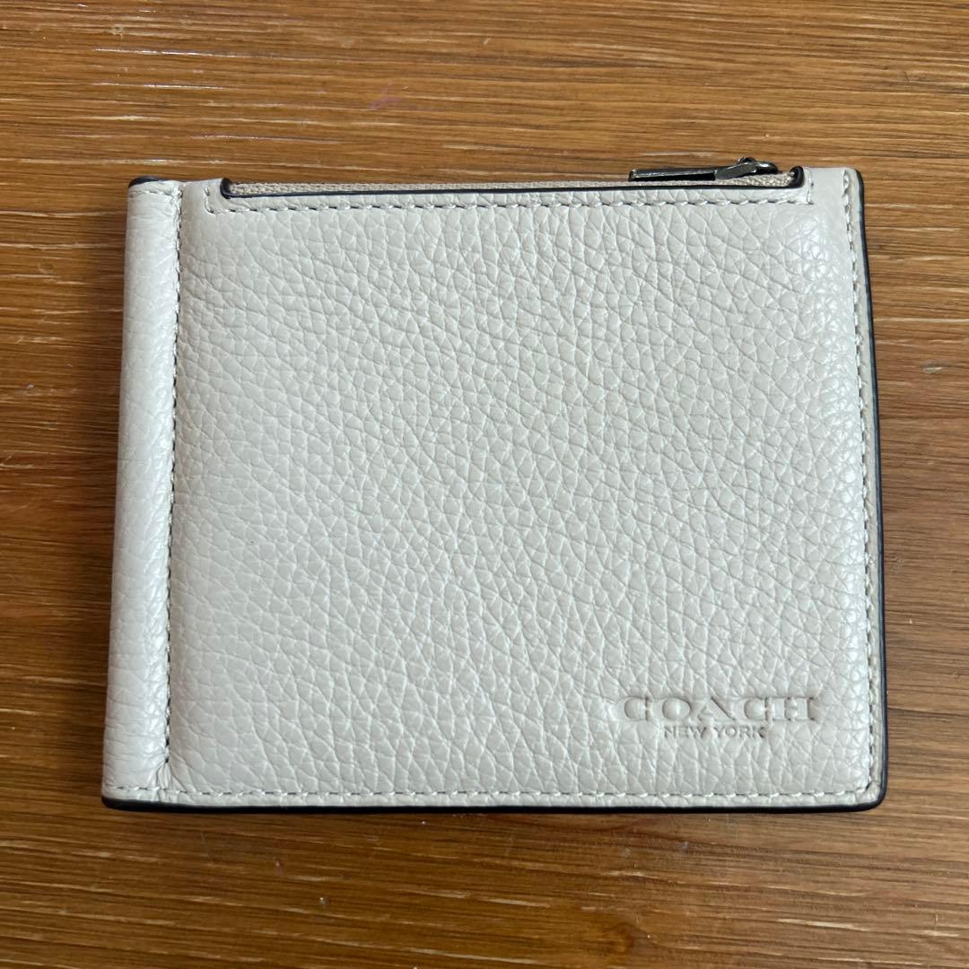 コーチ COACH マネークリップ（ホワイト）
