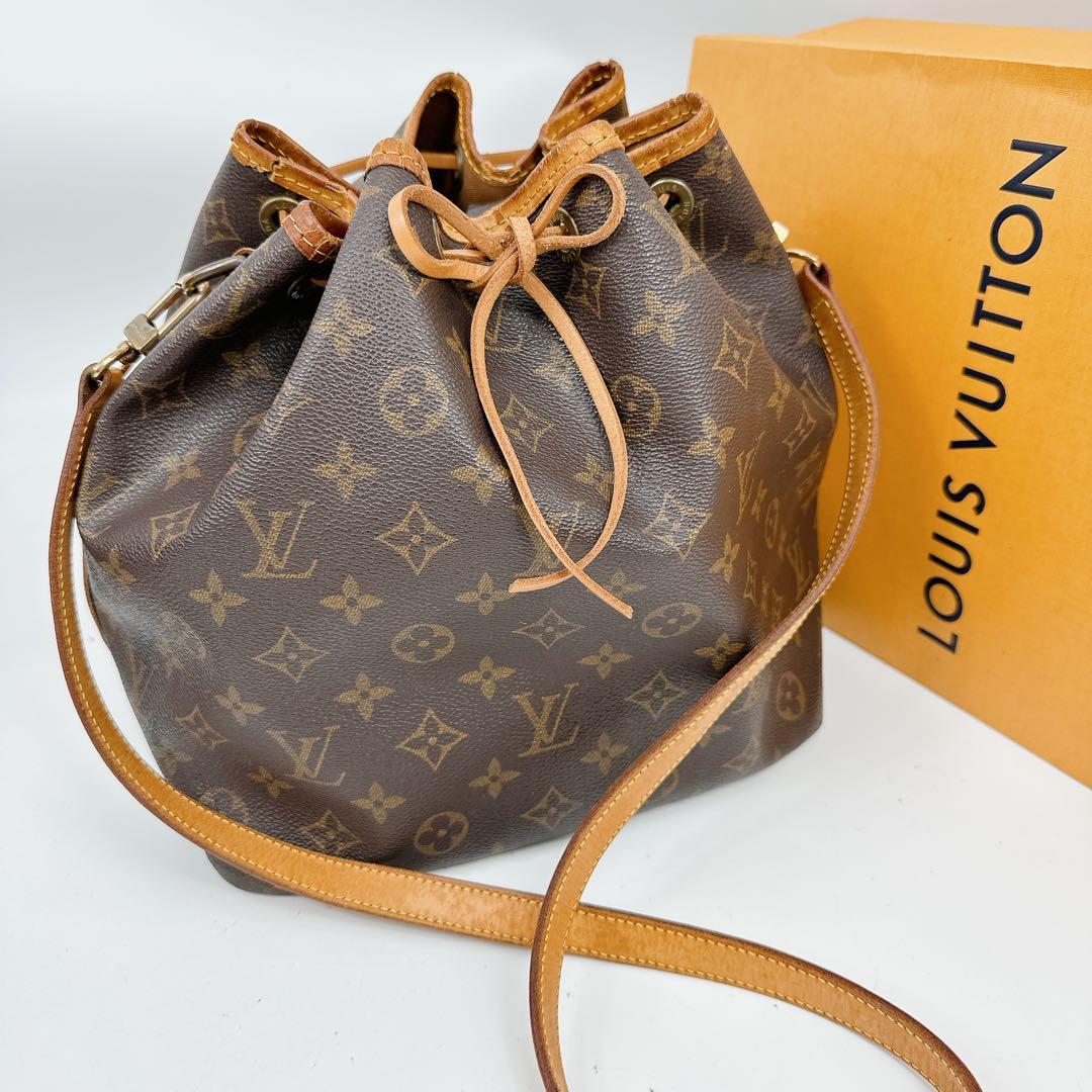 ルイヴィトン　モノグラム　巾着　プチノエ　純正ショルダーストラップ