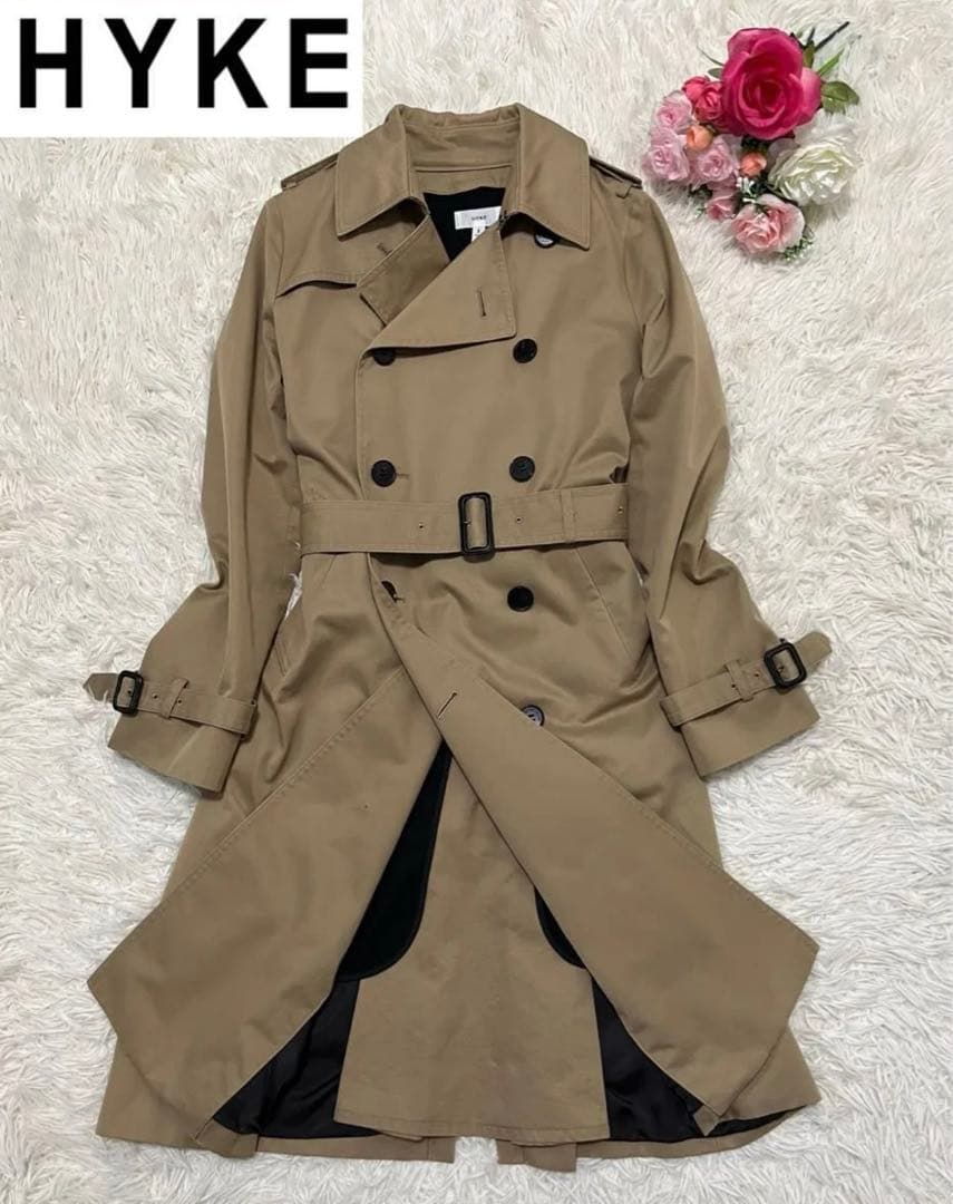 【美品】ハイク　トレンチコート　ブラウン ウールライナー付き　Ｌ