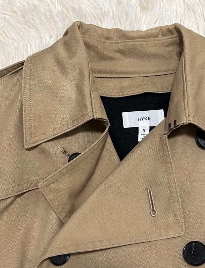 【美品】ハイク　トレンチコート　ブラウン ウールライナー付き　Ｌ