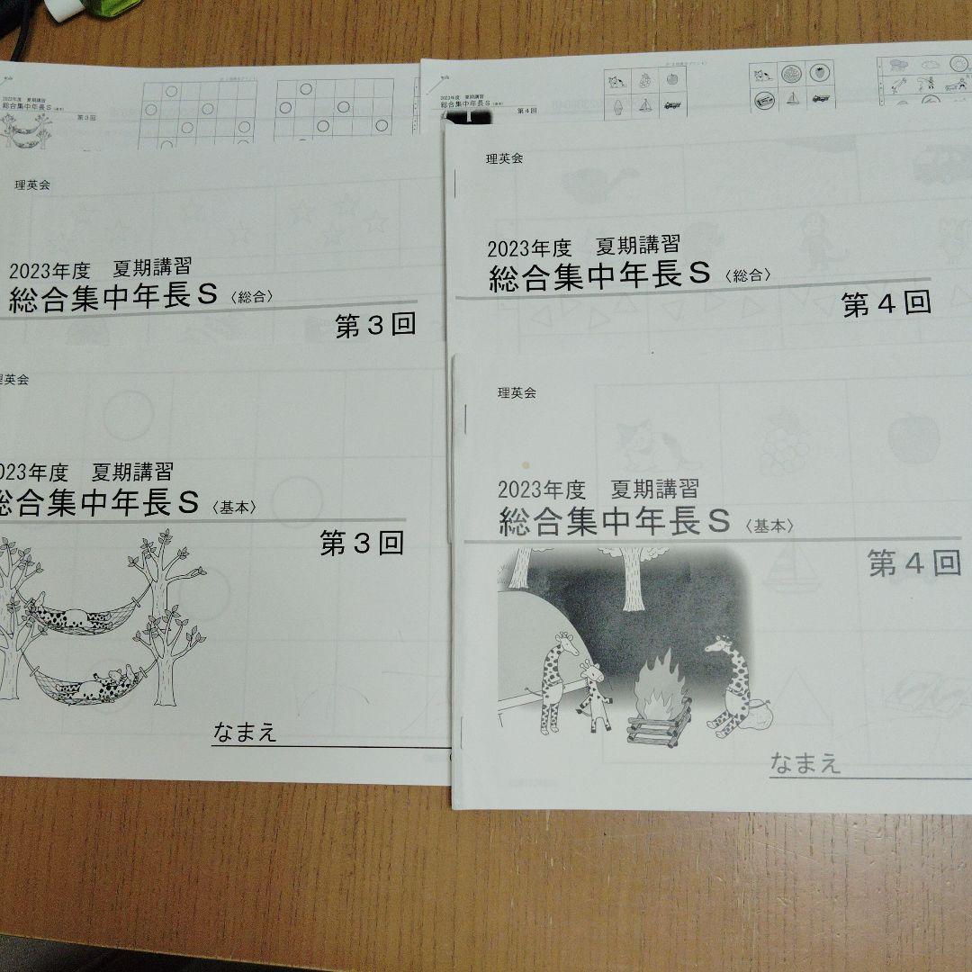 2023年度　理英会　夏期講習　総合集中S 準備　基本　総合　個別課題用プリント