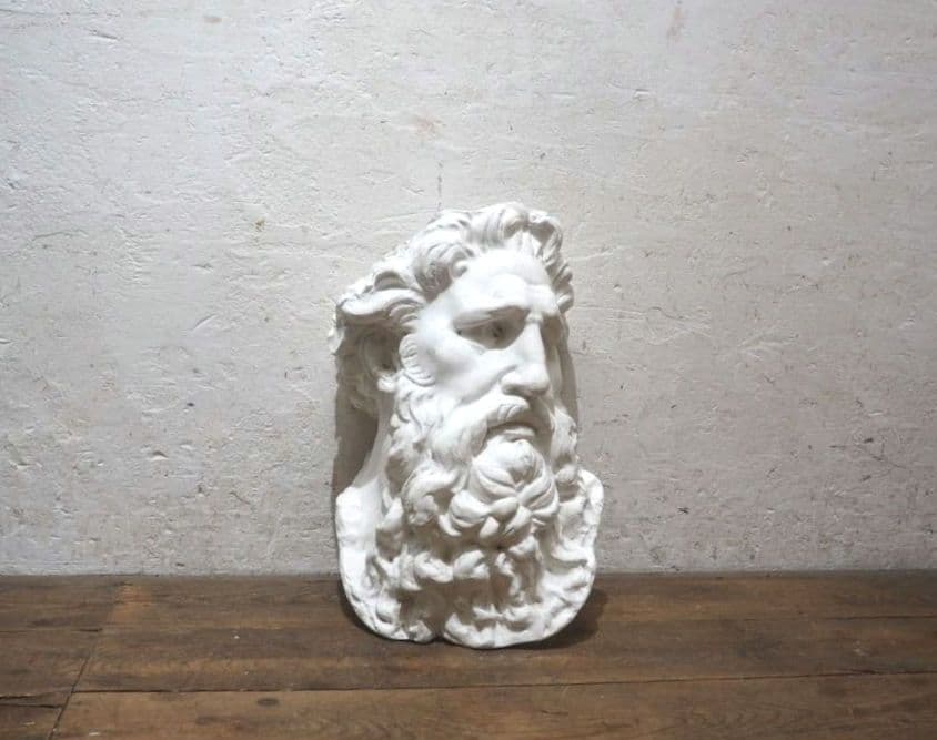 1346 石膏像　モーゼ　オブジェ　デッサン　美術　インテリア　彫刻　ジャンク