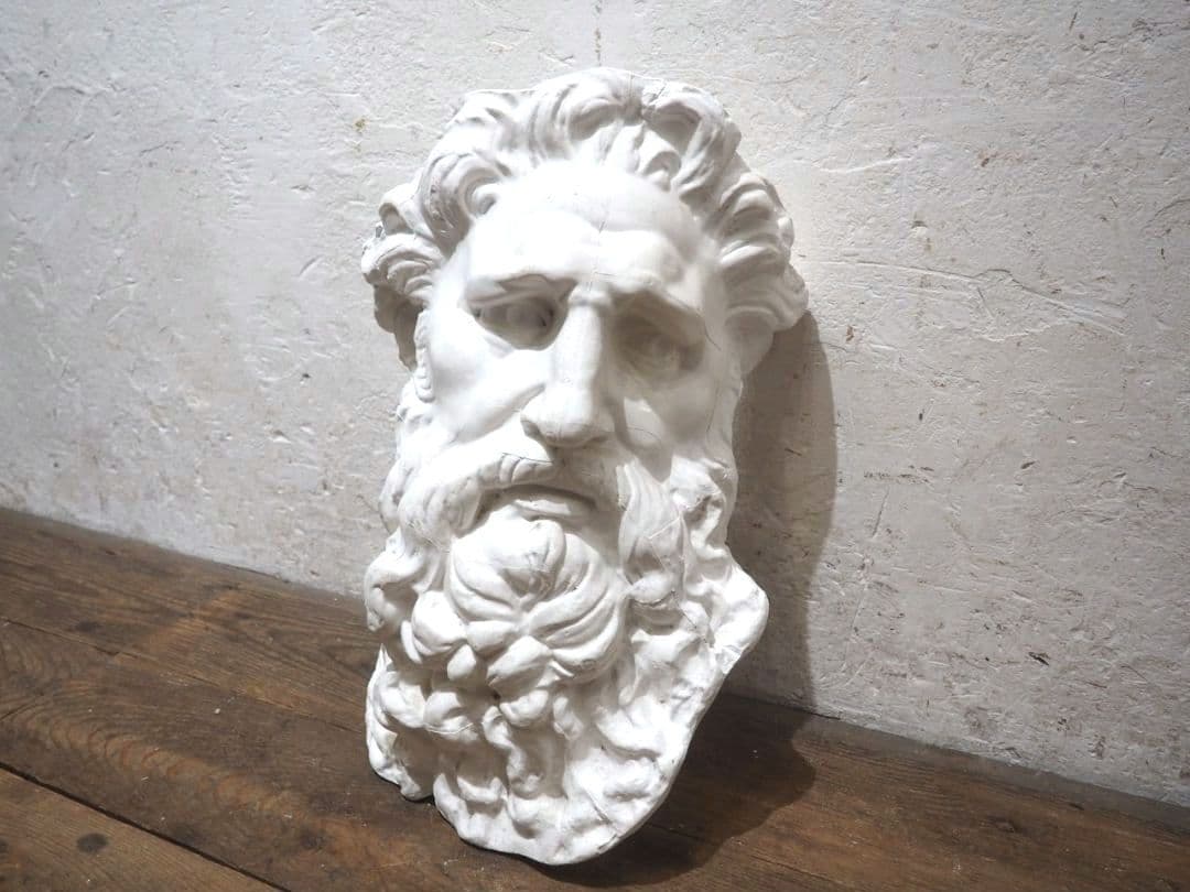 1346 石膏像　モーゼ　オブジェ　デッサン　美術　インテリア　彫刻　ジャンク