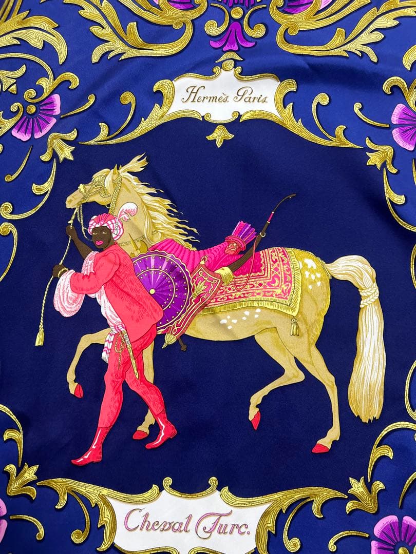 HERMES エルメス　カレ90 トルコの馬　Cheval Turc スカーフ