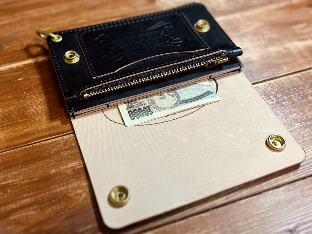 トラッカーウォレッTW-03 ショートトラッカーウォレット 新喜皮革 コードバン