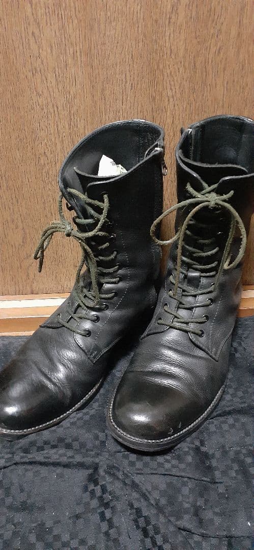 パドローネ　レースアップブーツ　サイドジップ 11ホール　27cm