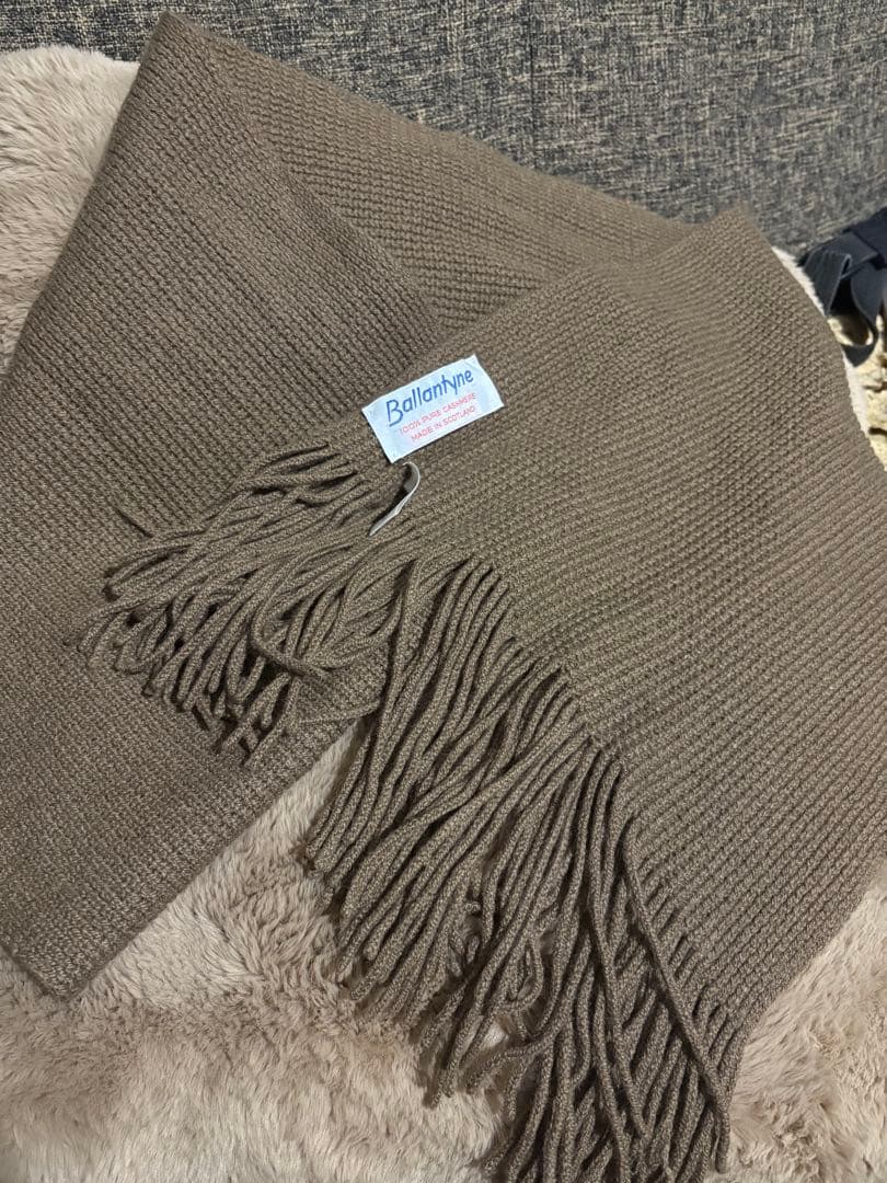 Ballantyne 100% カシミアマフラー　旧ロゴ　美品　最終値下げ