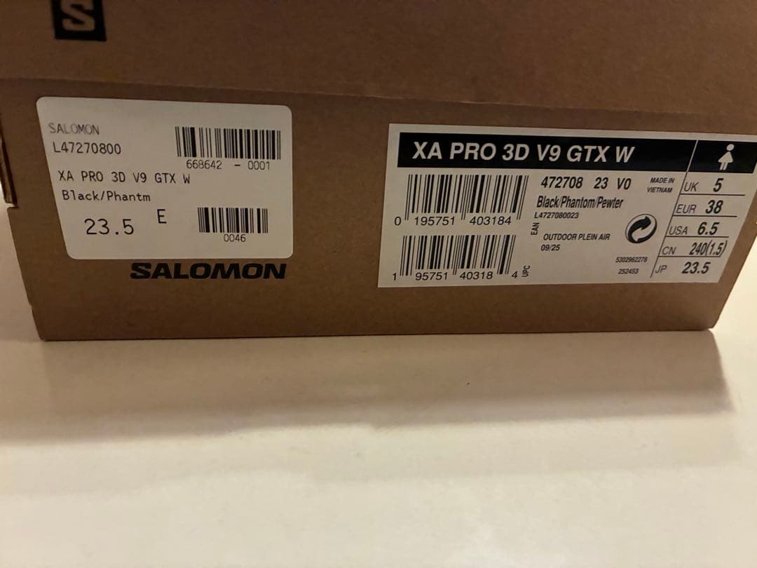 本日限定価格　XA PRO 3D V9 GORE-TEX ブラック