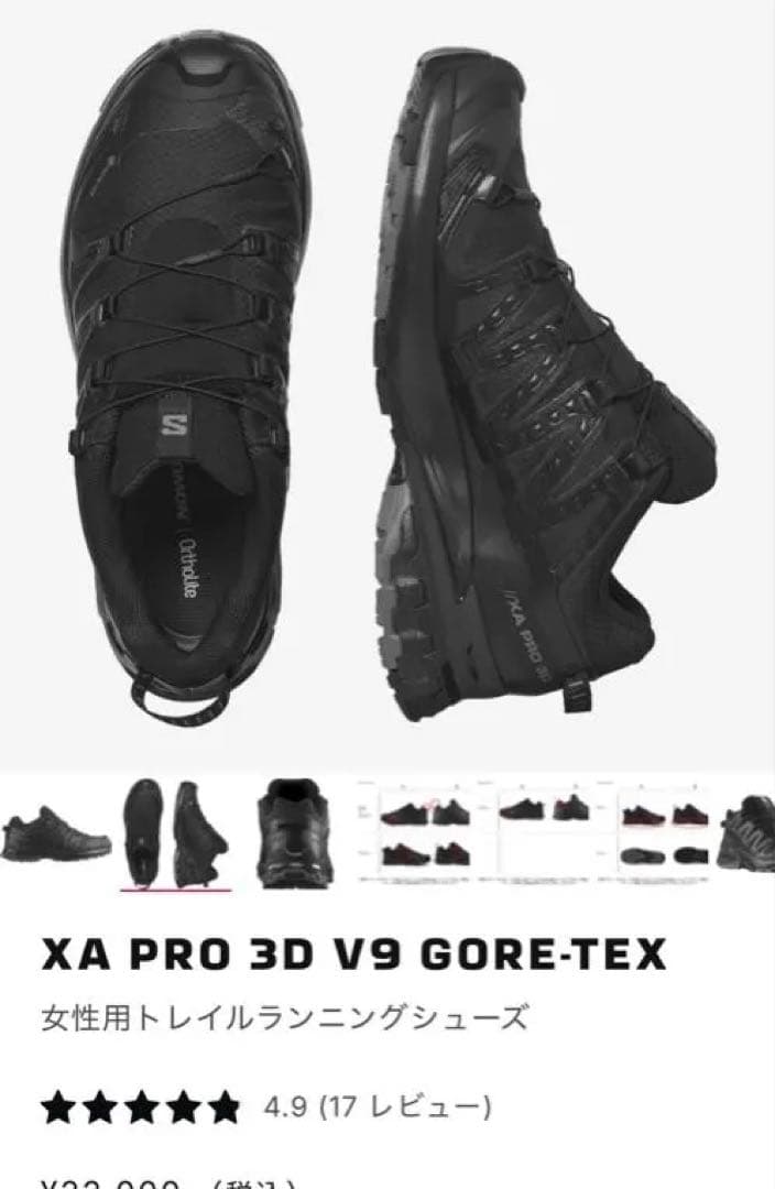 本日限定価格　XA PRO 3D V9 GORE-TEX ブラック