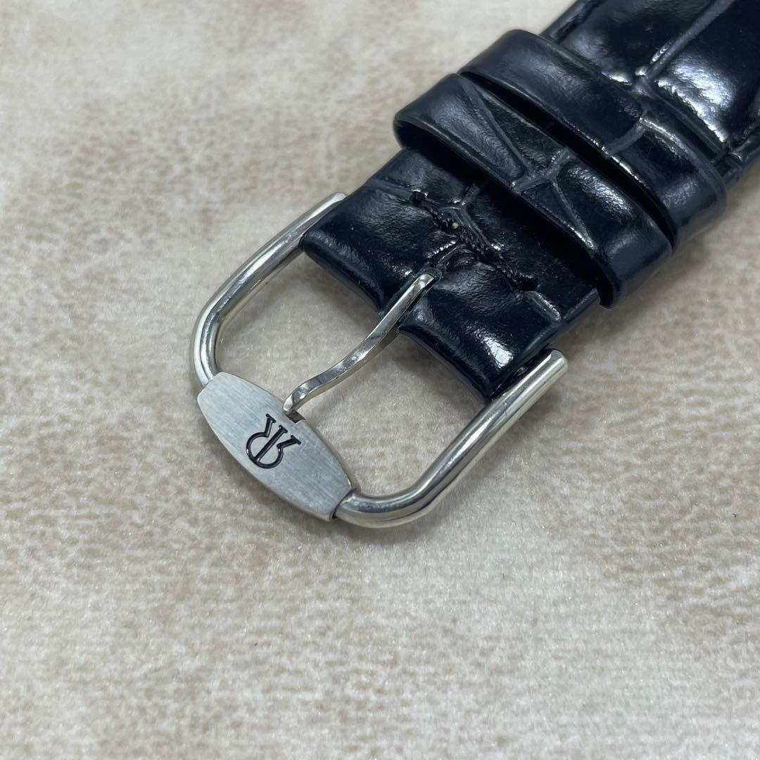 レビュートーメン　Revue Thommen　時計　革ベルト　クロコ　ブラック