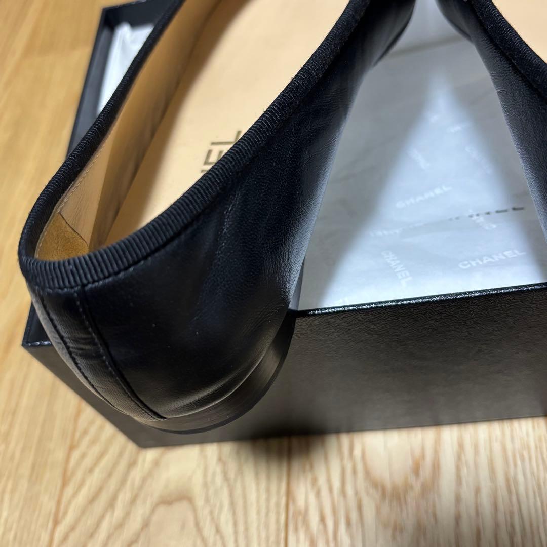 美品 CHANEL シャネル バレリーナ フラットシューズ バレエシューズ