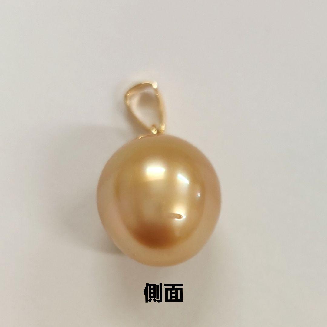 K18　18金　南洋ゴールドパールペンダントトップ　10.9mm　(新品)