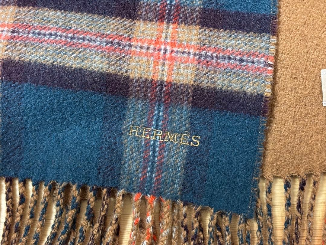 HERMES カシミヤマフラー　エルメス