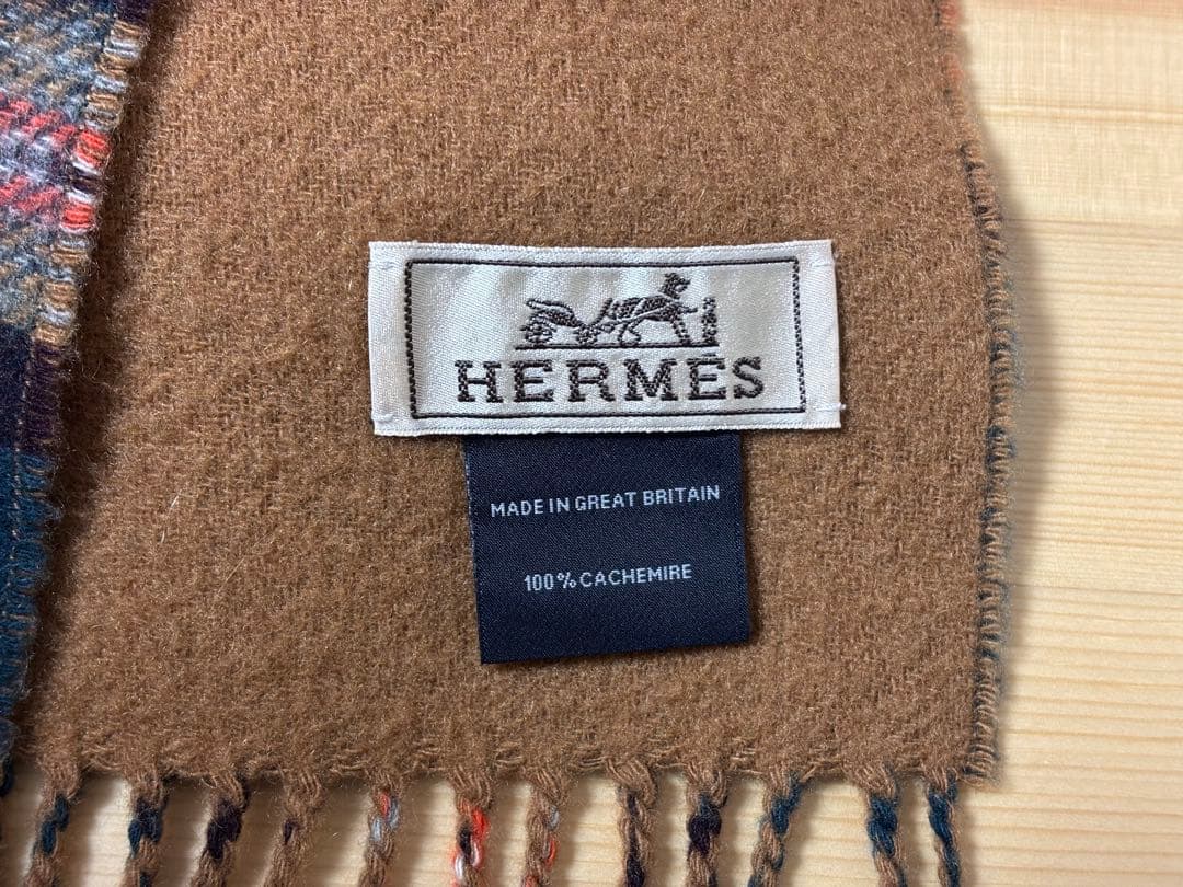 HERMES カシミヤマフラー　エルメス