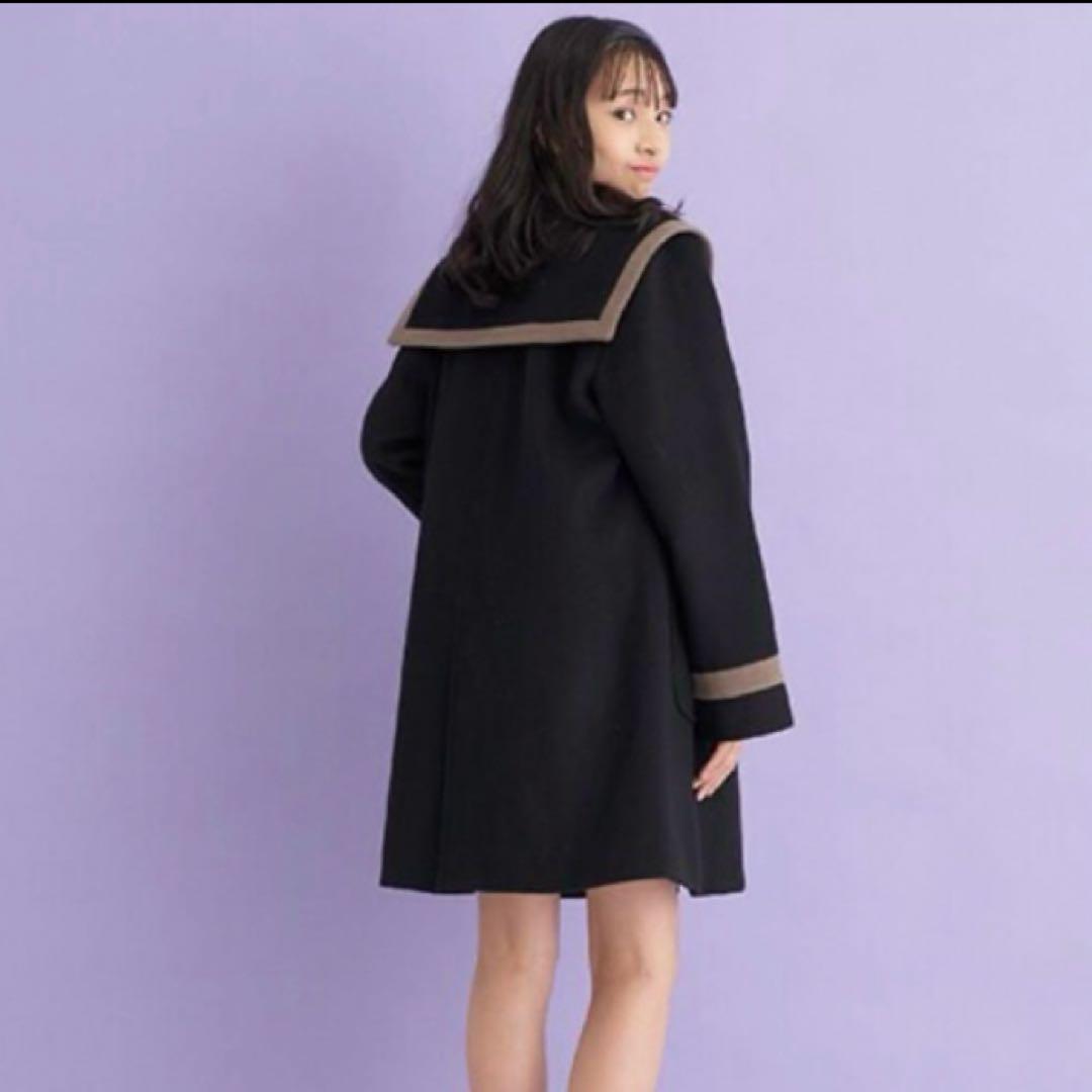 メゾピアノジュニア バイカラーセーラーコート 150