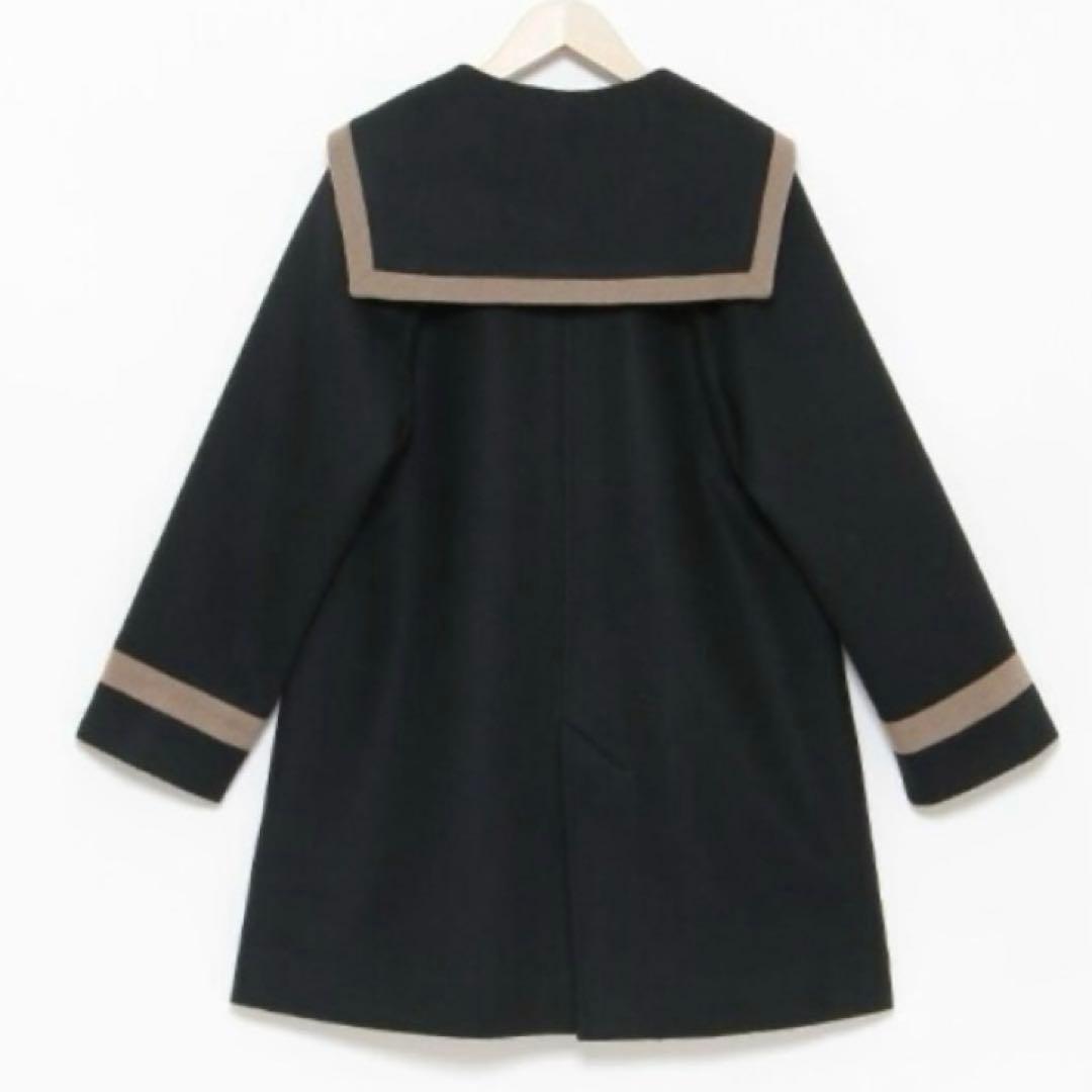 メゾピアノジュニア バイカラーセーラーコート 150