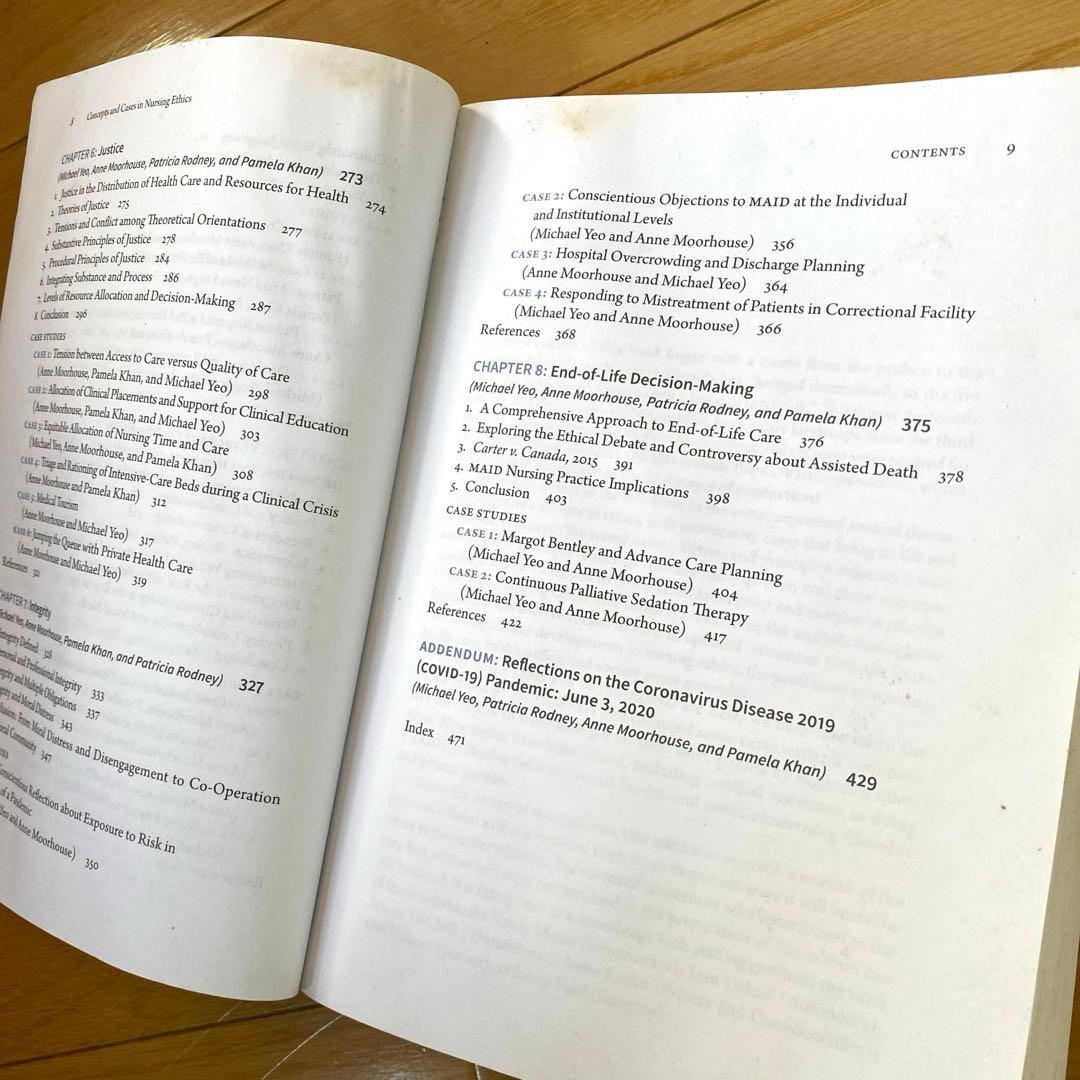 洋書 Concepts and Cases in Nursing Ethics