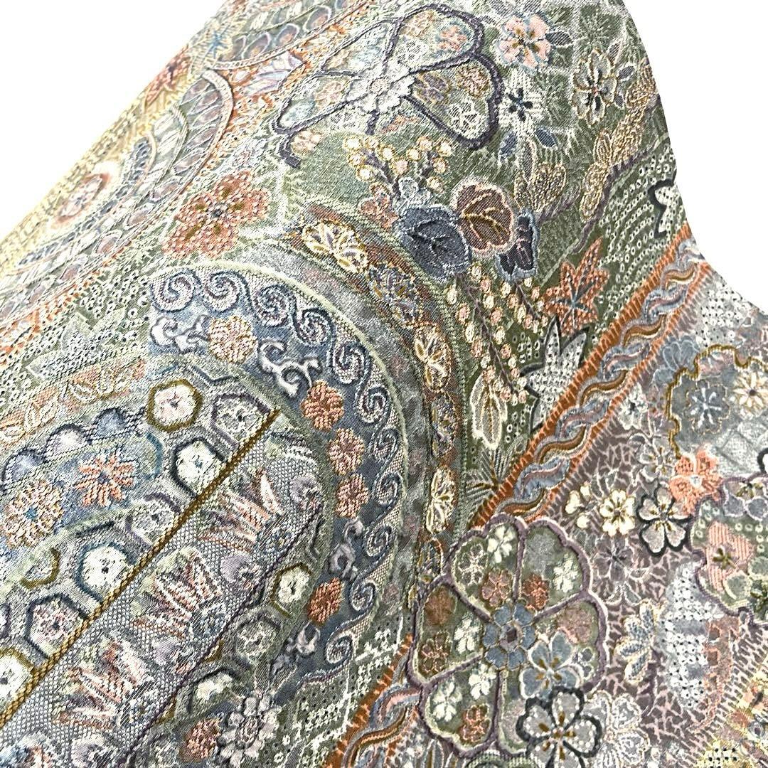 専用帯6248 ●山岡古都 染織美術品 天目織 高級 正絹 全通 袋帯