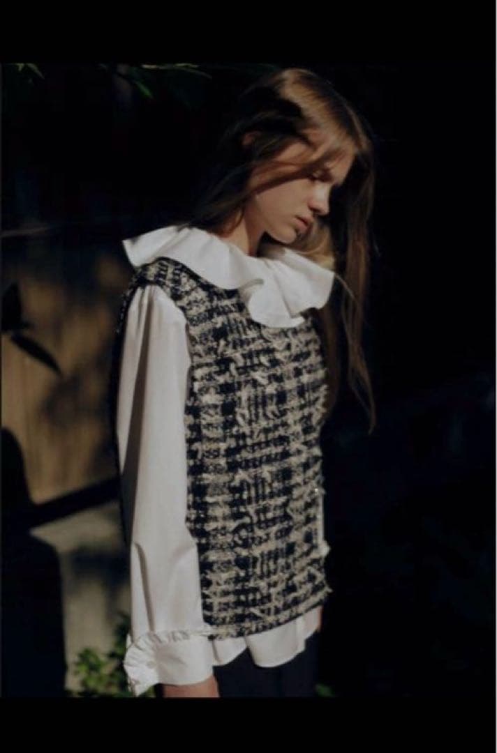 OHGA ツイードベスト　新品　タグ付