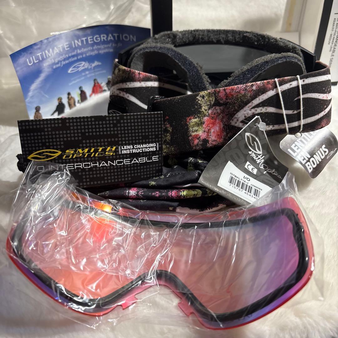 新品未使用タグ付き　SMITH I/O スミス スノーゴーグル 交換レンズ付き