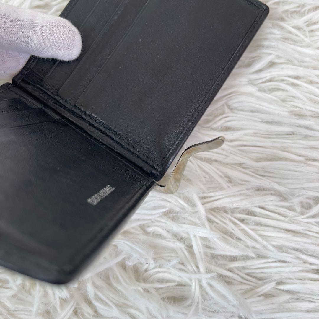 希少/美品✨DIOR HOMME マネークリップ オールレザー ロゴ刻印 黒