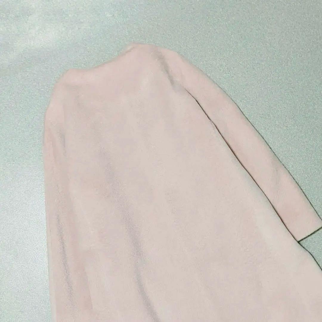 【アルパカ✨近年モデル】ANAYI シャギー ノーカラーコート アナイ ピンク