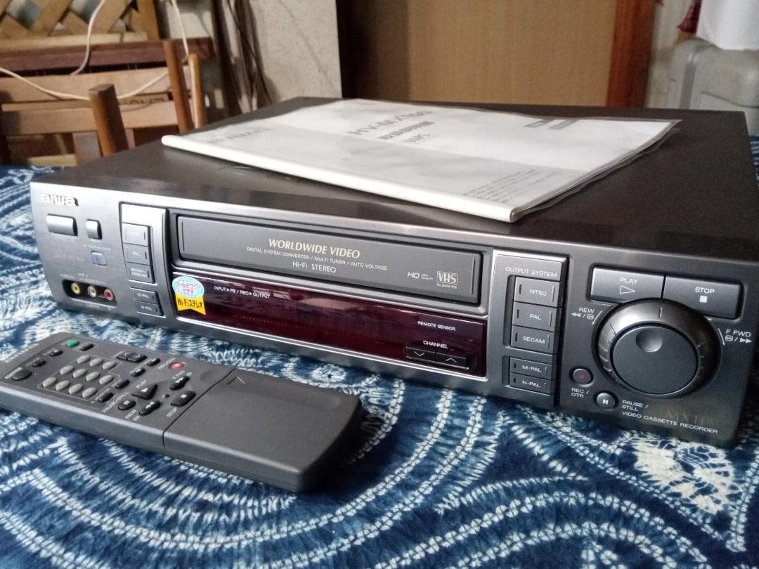 【ジャンクですが美品】ワールドワイドビデオ aiwa HV-MX100VHS