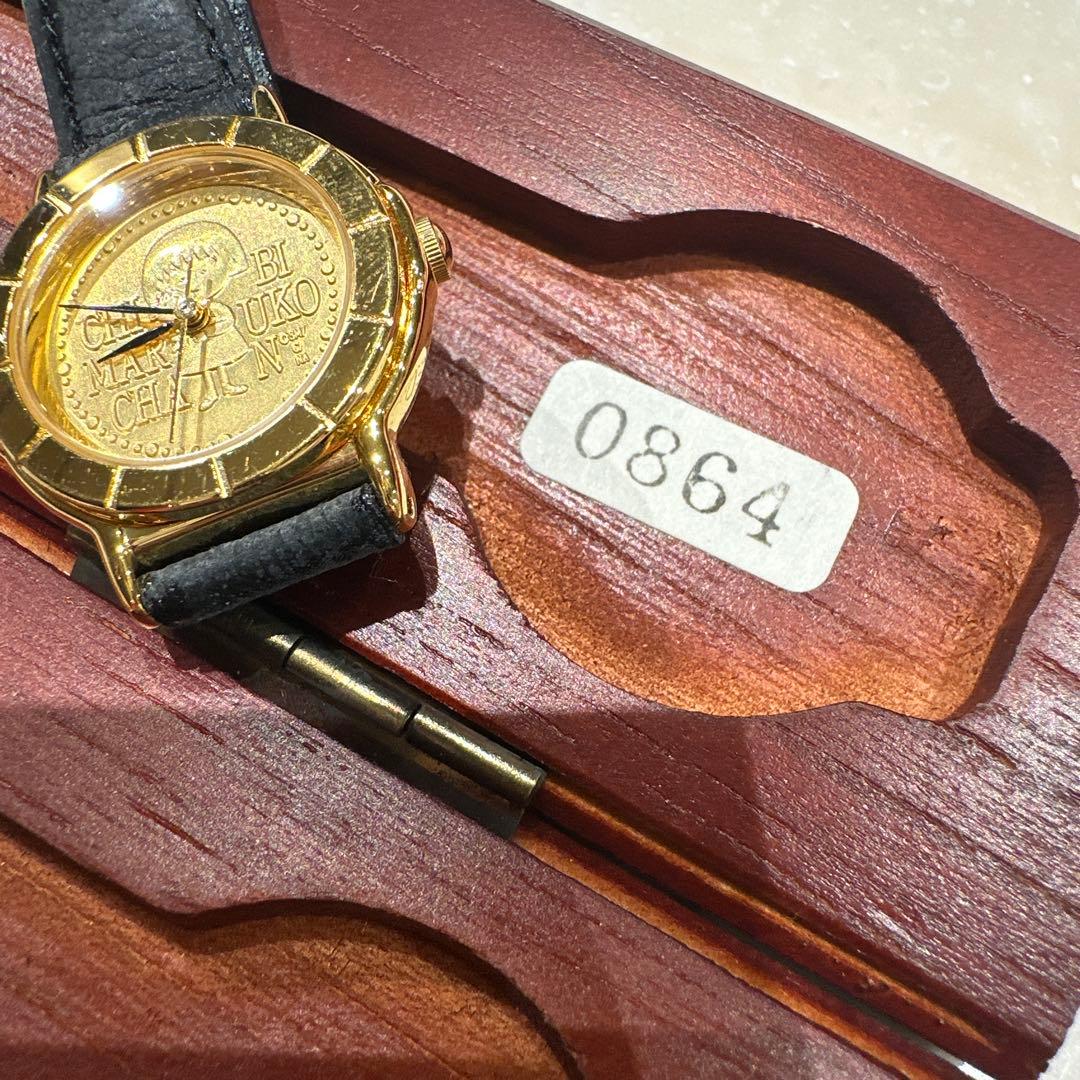 CITIZEN ちびまる子ちゃん1000本限定 クォーツ ゴールド文字盤