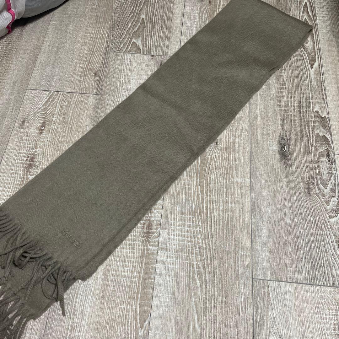 エルメス・マフラー　ベージュ(グレー)